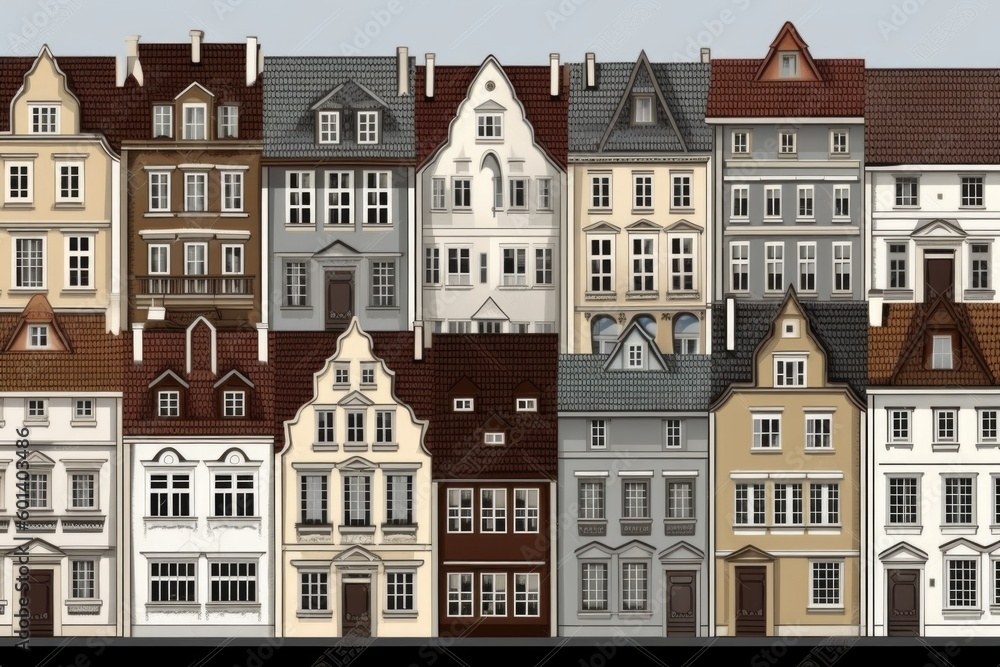 Row of  houses , ai generative