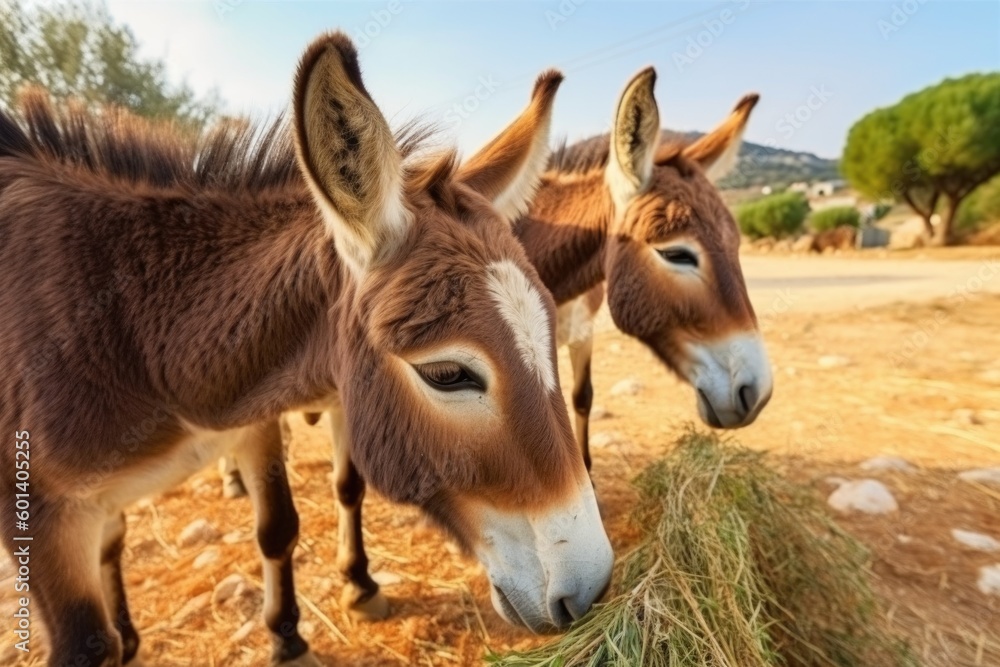 portrait of a donkey, ai generative