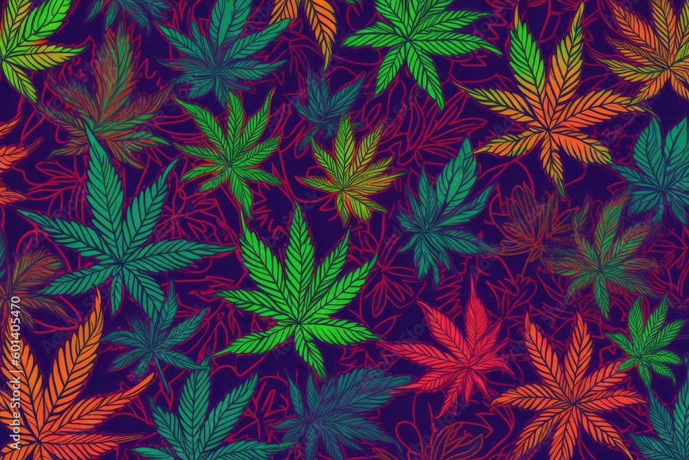 seamless background with marijuana leaves,cannabis background, ai generative seamless background with marijuana leaves,cannabis background, ai generative