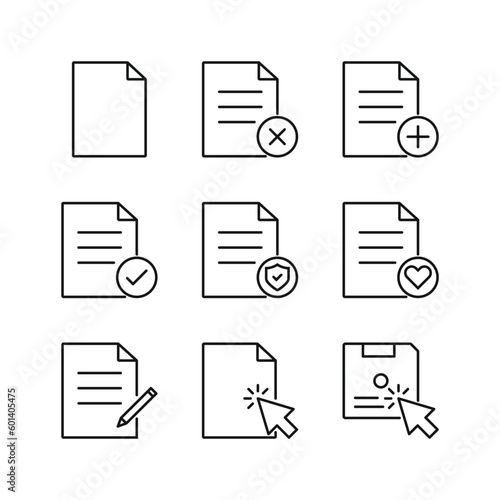 Editable Set Icon of Files, Vector illustration isolated on white background. using for Presentation, website or mobile app