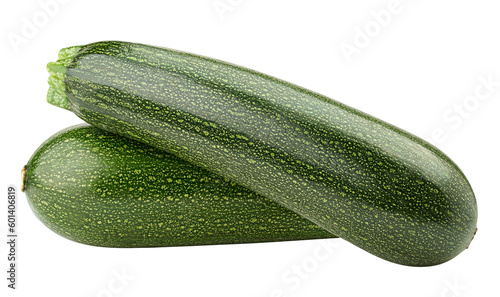 zucchini isolated on white background, full depth of field photo