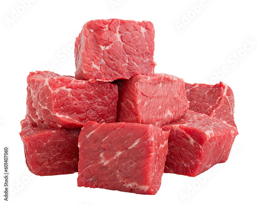Valokuva meat, beef, isolated on white background, full depth of field