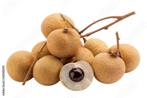 longan, isolated on white background, , full depth of field