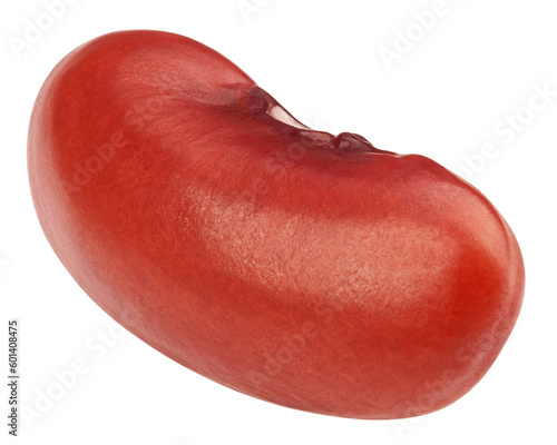 Photography red kidney bean, isolated on white background, full depth of field