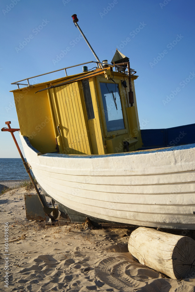 Cutter on the Baltic beach
