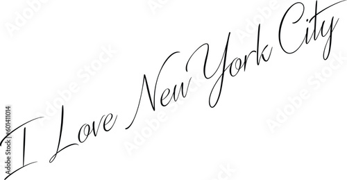 I Love New york City Text sign illustration on White backgraound © Antonio