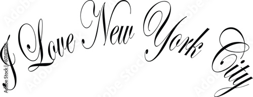 Photography I Love New york City Text sign illustration on White backgraound