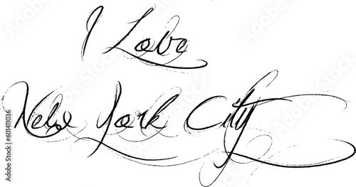 Obraz na płótnie I Love New york City Text sign illustration on White backgraound