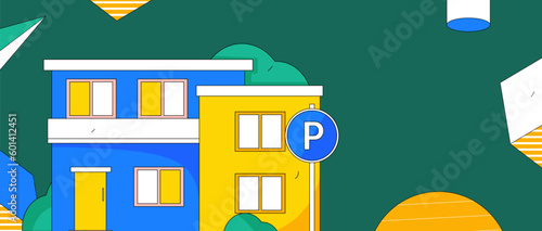 House building vector concept operation hand drawn illustration
