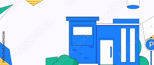 House building vector concept operation hand drawn illustration
