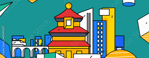 House building vector concept operation hand drawn illustration
