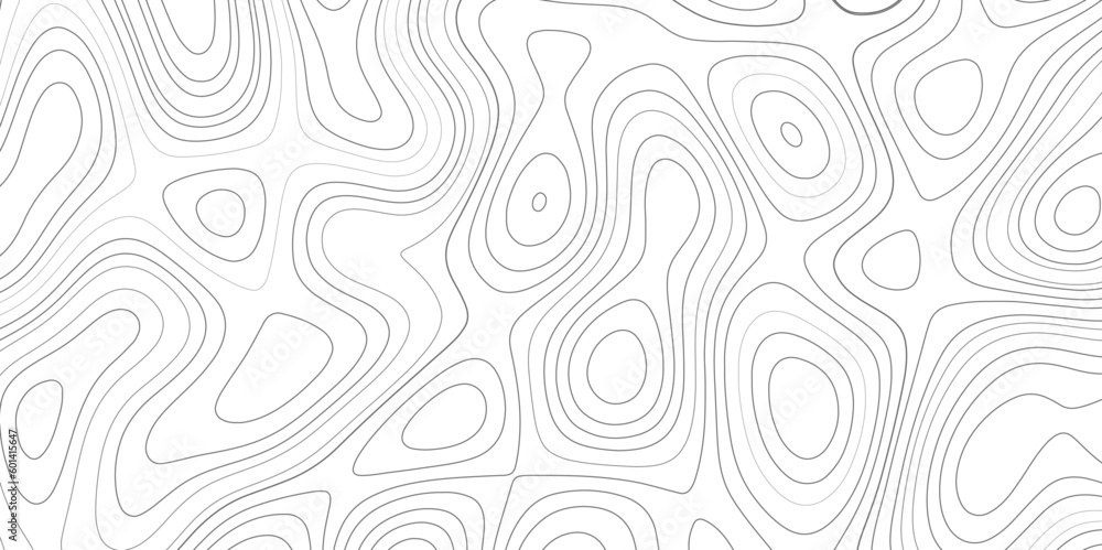 White wave paper curved reliefs abstract background, Abstract topographic contours map on concept of a conditional geography scheme and the terrain path. Dark on black, illustration.