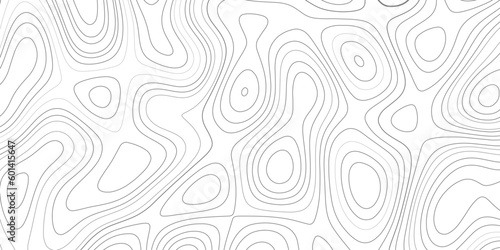 White wave paper curved reliefs abstract background, Abstract topographic contours map on concept of a conditional geography scheme and the terrain path. Dark on black, illustration.