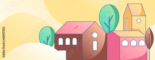 House building vector concept operation hand drawn illustration
