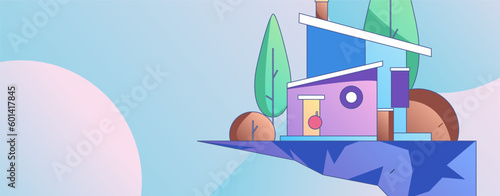 House building vector concept operation hand drawn illustration
