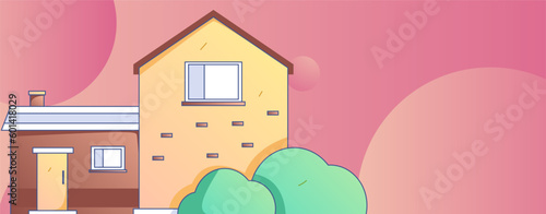House building vector concept operation hand drawn illustration
