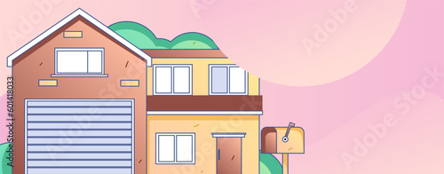 House building vector concept operation hand drawn illustration

