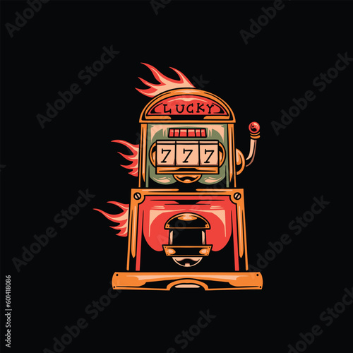 lucky game tattoo vector design