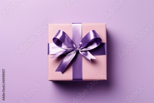 Papier peint purple gift box with bow