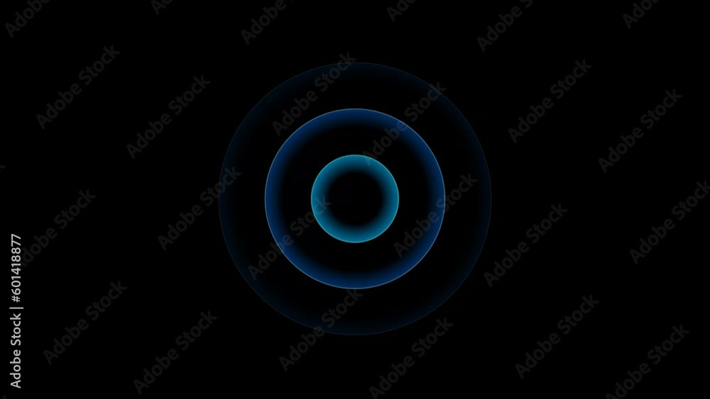 Blue circular diffuse ripple animation, alpha channel Blue circular diffuse ripple animation, alpha channel