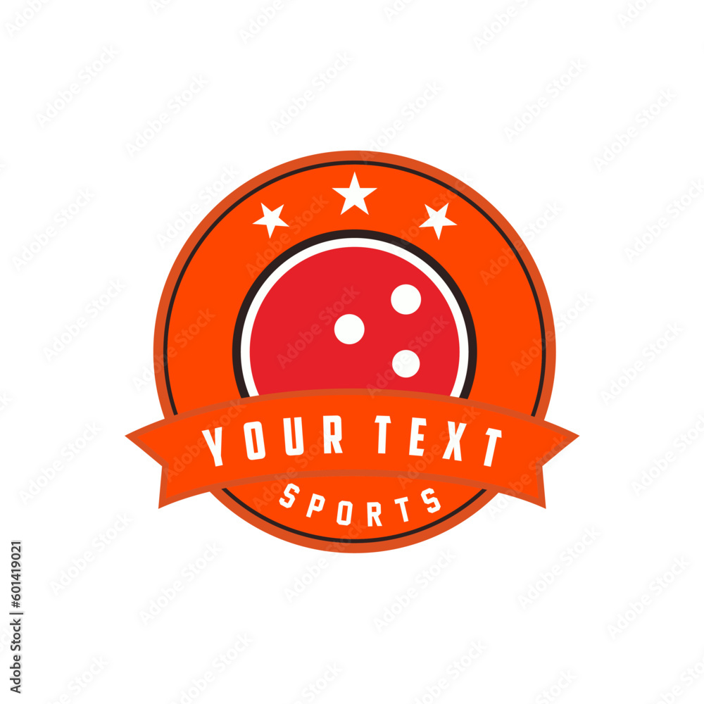Bowling championship emblem. Bowling logo. Skittles and ball in a ...