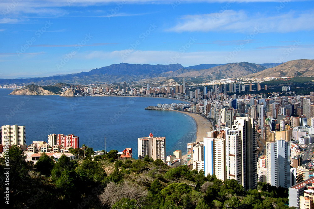 Fototapeta premium Benidorm Skyline Cityscape Costa Blanca Spain