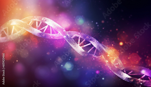 Chromatic Codes: Exploring the Colorful Depths of DNA, generative ai © Adolfo Perez Design