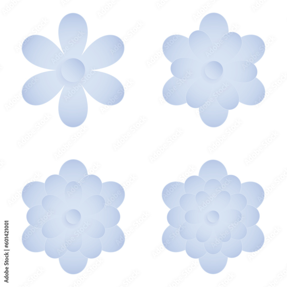 Flower, Element of floral paper cut. Paper cut of flower shape. Icon of valentine day, gift, ornament, love and spring symbol. Illustration of floral. Flower, Element of floral paper cut. Paper cut of flower shape. Icon of valentine day, gift, ornament, love and spring symbol. Illustration of floral.