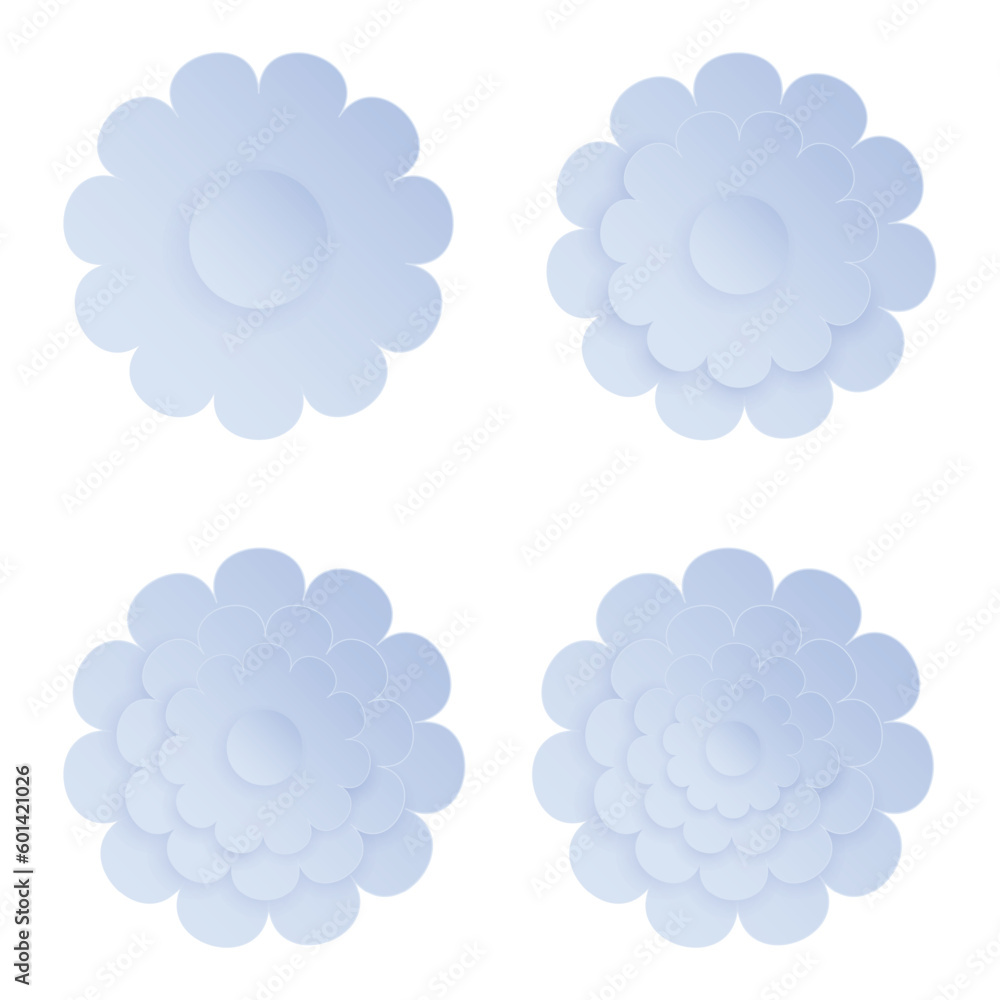 Flower, Element of floral paper cut. Paper cut of flower shape. Icon of valentine day, gift, ornament, love and spring symbol. Illustration of floral. Flower, Element of floral paper cut. Paper cut of flower shape. Icon of valentine day, gift, ornament, love and spring symbol. Illustration of floral.