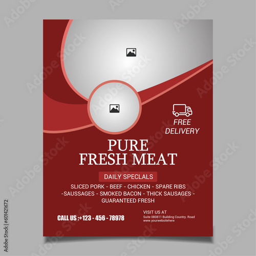Butcher and Meat Shop Flyer Design
