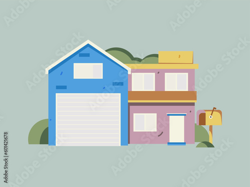 House building vector concept operation hand drawn illustration
