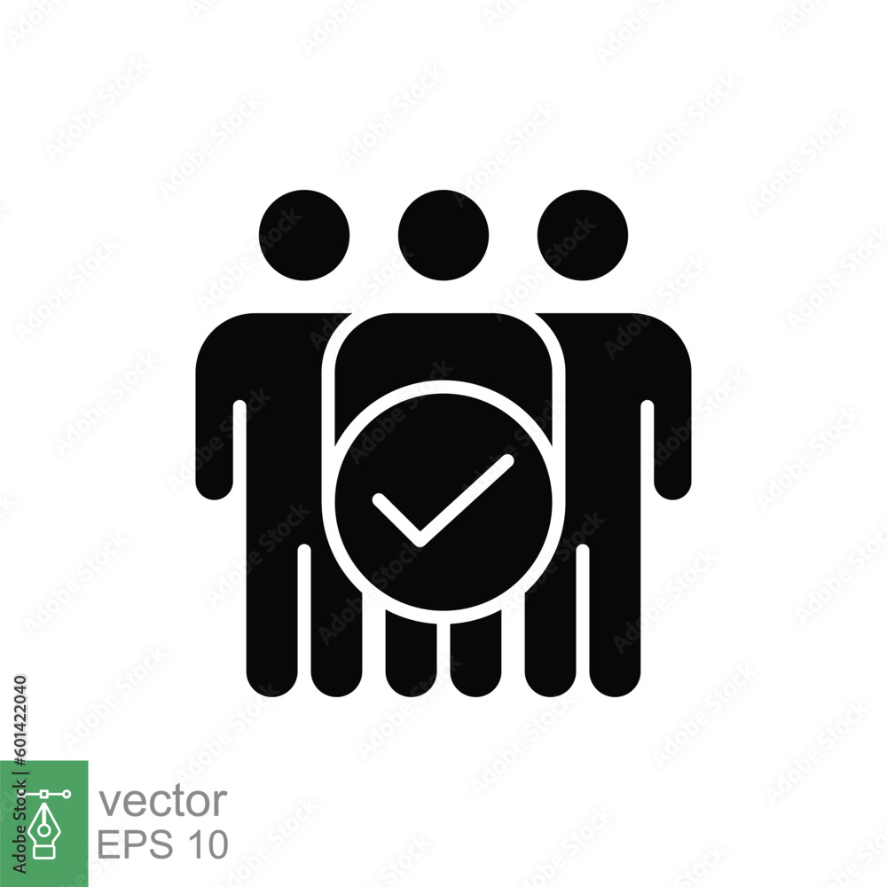Eligible icon. Simple solid style. Able, adept, adequate, capable, people, group, business concept. Black silhouette, glyph symbol. Vector symbol illustration isolated on white background. EPS 10. Eligible icon. Simple solid style. Able, adept, adequate, capable, people, group, business concept. Black silhouette, glyph symbol. Vector symbol illustration isolated on white background. EPS 10.