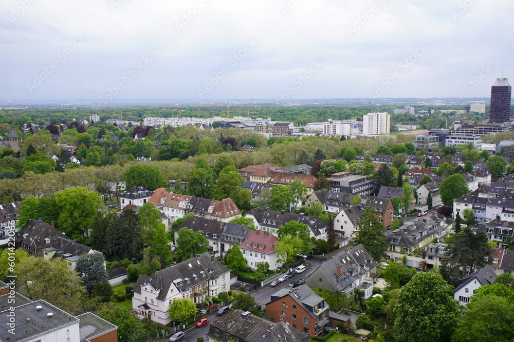 Cologne Bayenthal, aerial view looking west. Cologne, North Rhine-Westphalia, Germany.