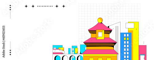 House building vector concept operation hand drawn illustration
