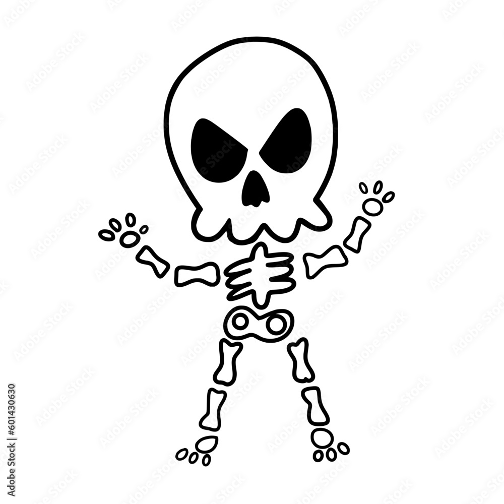 Skeleton ghost halloween line art Skeleton ghost halloween line art