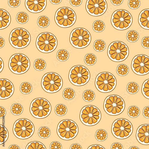 Citrus fruits pattern. Juicy background