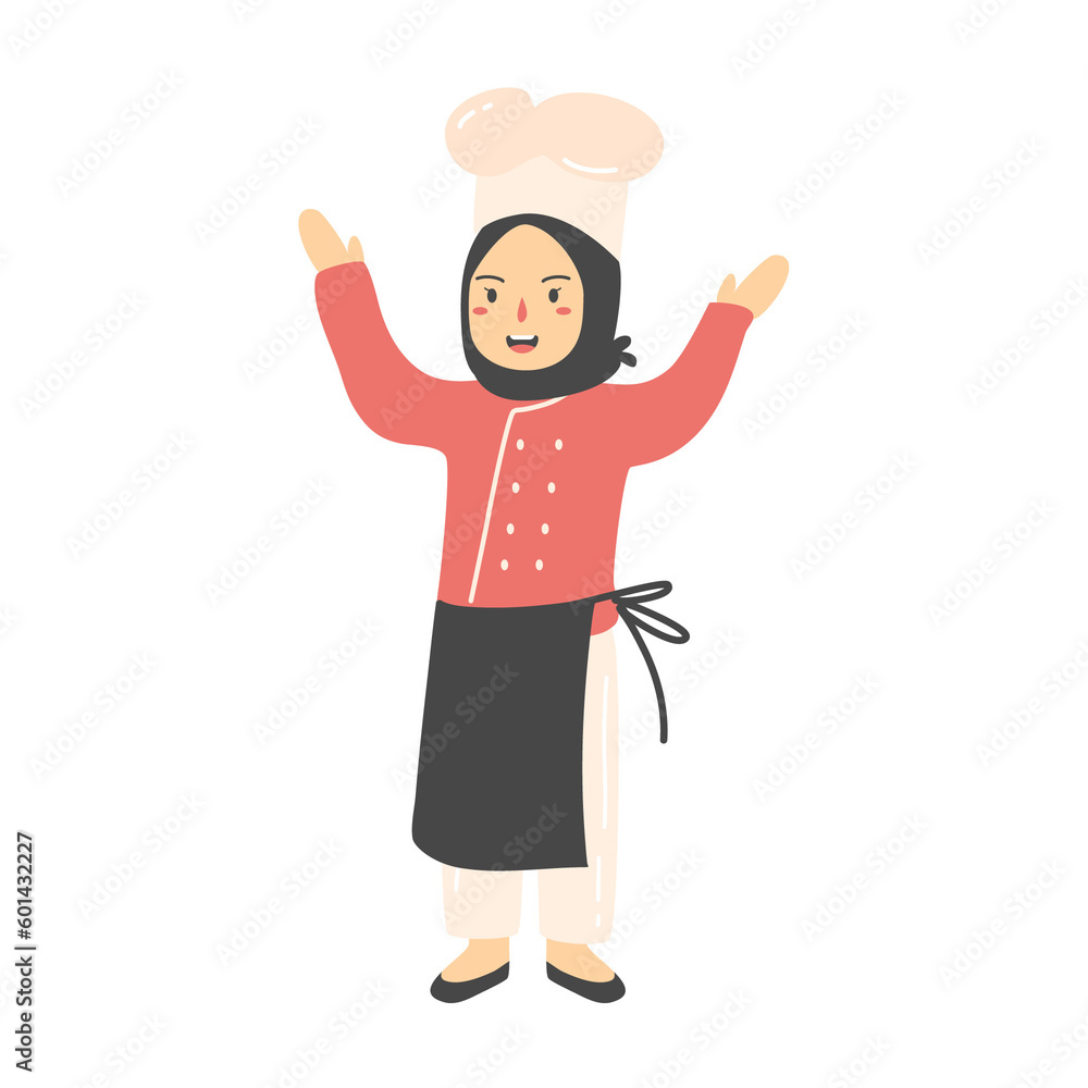moslem chef mascot logo character moslem chef mascot logo character