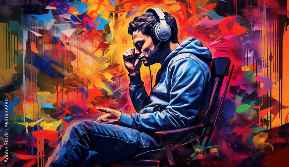 Obraz premium Music is Life, generative ai