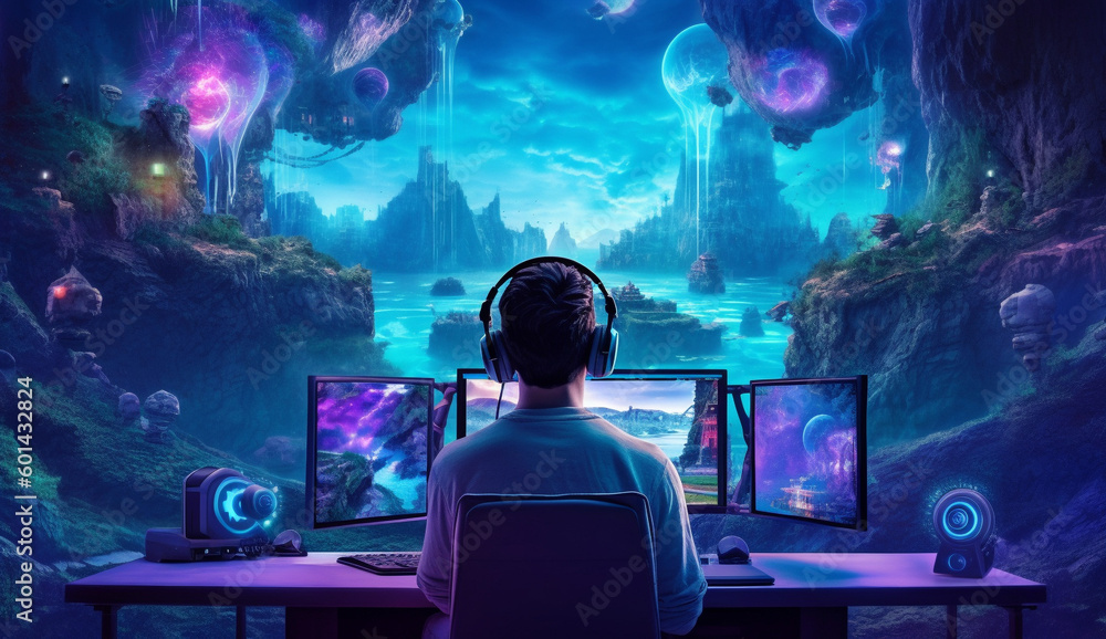 Gaming Fusion: Where Colors and Headsets Converge, generative ai Gaming Fusion: Where Colors and Headsets Converge, generative ai