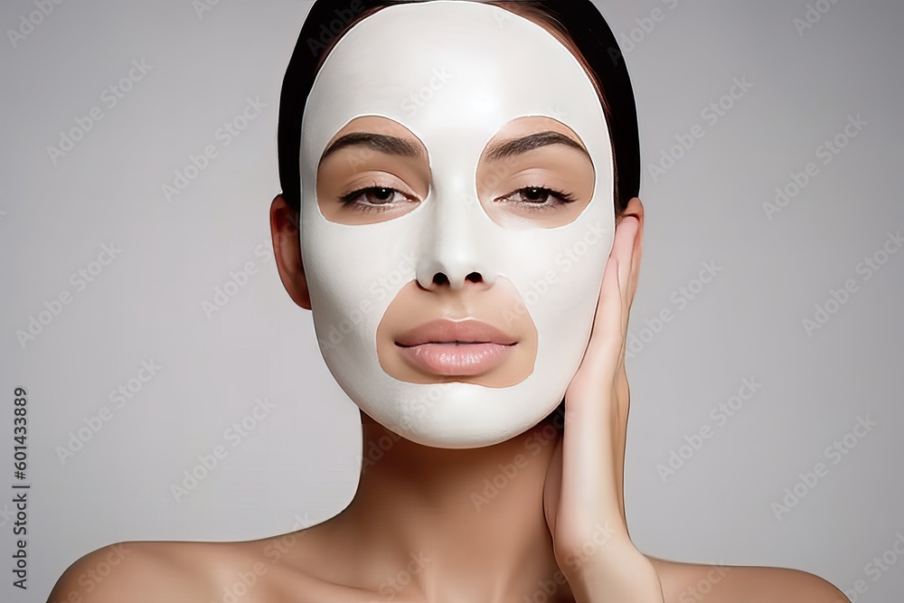woman with facial mask woman with facial mask