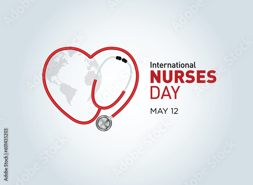 International nurses day. World nurse day concept isolated on white background. 
