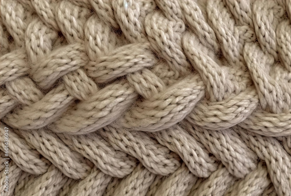 knitting pattern of circular knit stitch, generative ai