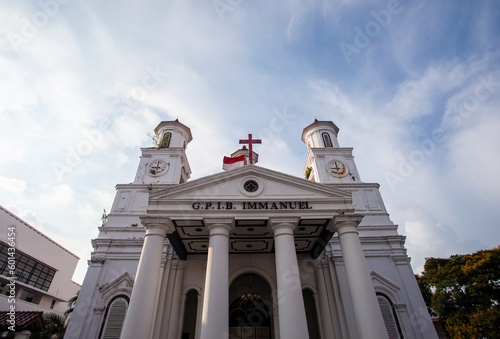 Blenduk Church, the oldest church in Central Java which was built in 1753 is one of the landmarks in the Old City of Semarang. The Old City area is a favorite tourist area in Semarang, Indonesia. photo