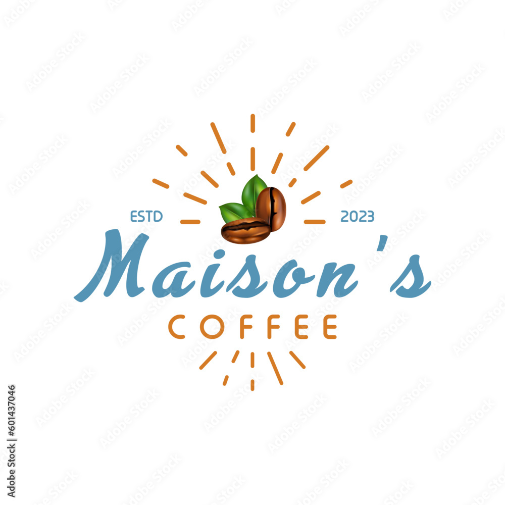 Fototapeta premium Maison's Coffee business logo design template