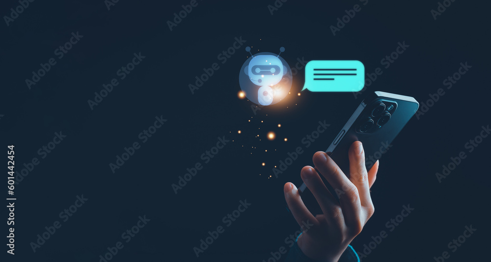 hand holding phone icon bot.ai. artificial intelligence.intelligence cyberspace. technology artificial.science. brain machine.chat adviser. hand holding phone icon bot.ai. artificial intelligence.intelligence cyberspace. technology artificial.science. brain machine.chat adviser.