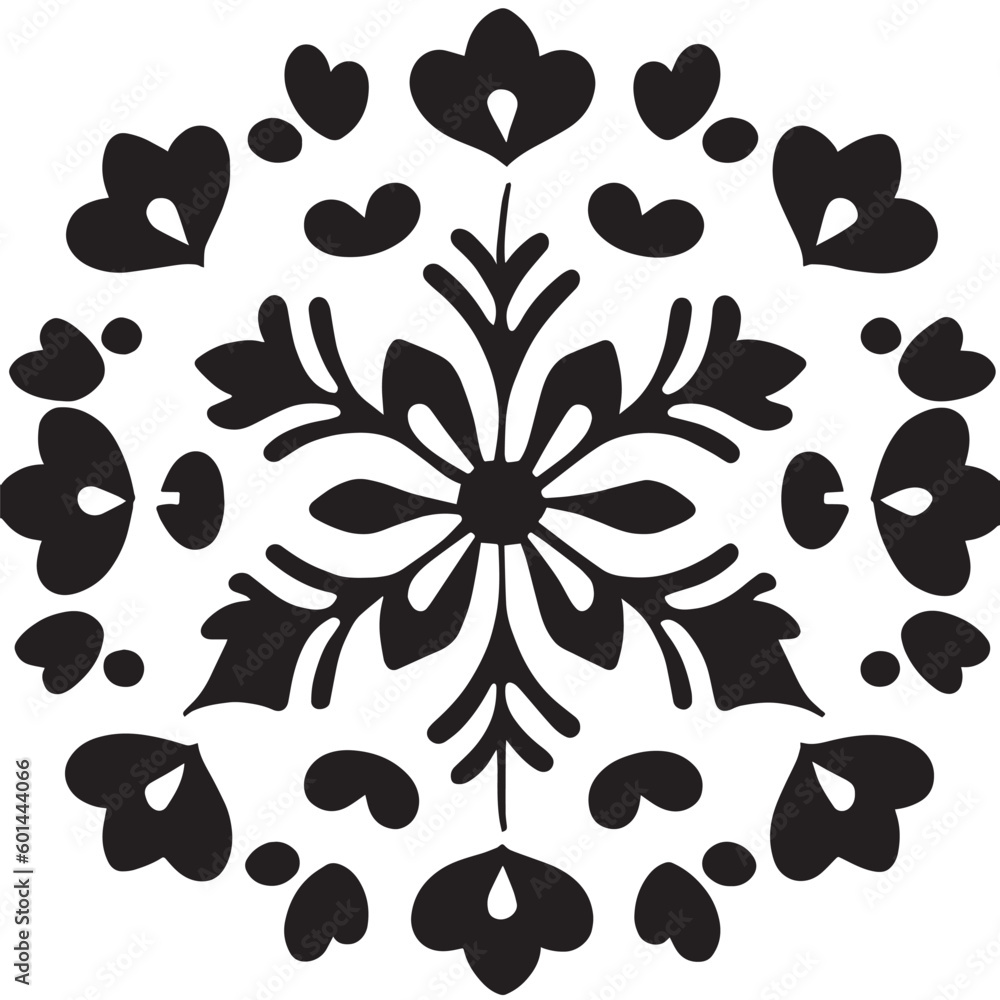 Flower clipart vector design black and white Flower clipart vector design black and white
