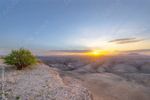 Sunrise over the Kuiseb Canyon in the Namib Desert
