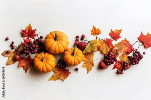Wallpaper Mural Happy Thanksgiving Day background, wooden table decorated Holiday Autumn festival concept scene Fall, Harvest. AI generated Torontodigital.ca