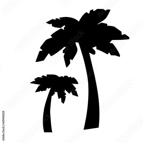 vector coconut tree silhouette photo