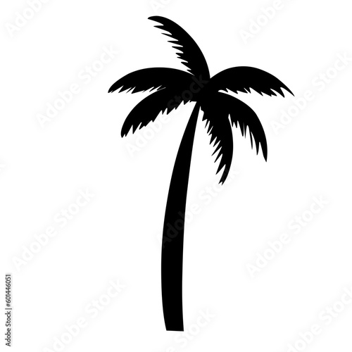 vector coconut tree silhouette photo